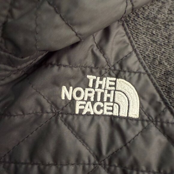 The North Face Full Zip Quilted Fleece Hoodie Jacket Toddler 6T Black Outdoor - Picture 3 of 8